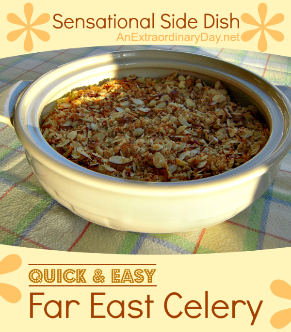 Quick and Easy Vegetable Side Dish Recipe for Easter :: Far East Celery :: AnExtraordinaryDay.net