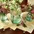 Book Page Centerpiece & Blue Ball Mason Jars :: AnExtraordinaryDay.net