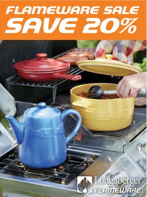 Flameware :: Healthy Ceramic Cookware by Longaberger One Week SALE begins 6-19-13 :: Longaberger.com/Lifestyle