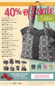 Sisters Totes & Handbags on SALE at Longaberger Lifestyle