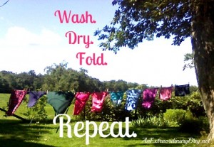 Laundry on the line | Wash. Dry. Fold. Repeat. | AnExtraordinaryDay.net