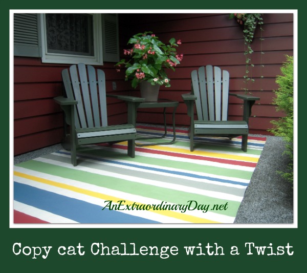Debbiedoos Copy cat Challenge | Painted Canvas Rug by AnExtraordinaryDay.net