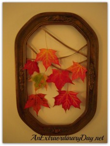 AnExtraordinaryDay.net | Framed | DIY Maple Leaf Wall Display | Red Maple Leaves