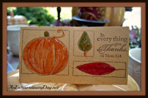 AnExtraordinaryDay.net | In everything give thanks - 1 Thess 5 verse 18