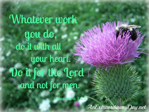 Labor Day | Busy Bee gathering pollen | Work for God not for man | An Extraordinary Day.net