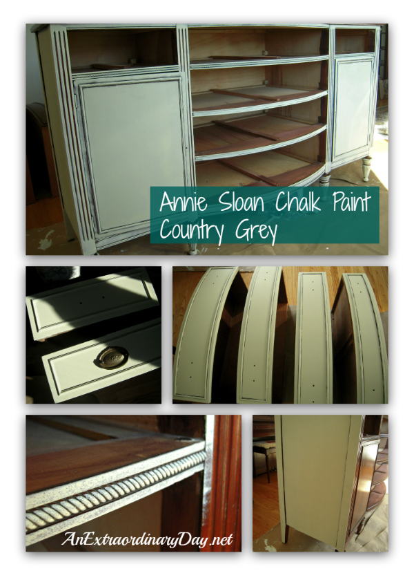AnExtraordinaryDay.net - Annie Sloan Chalk Paint - Color Country Grey - Vintage Furniture - DIY Painting