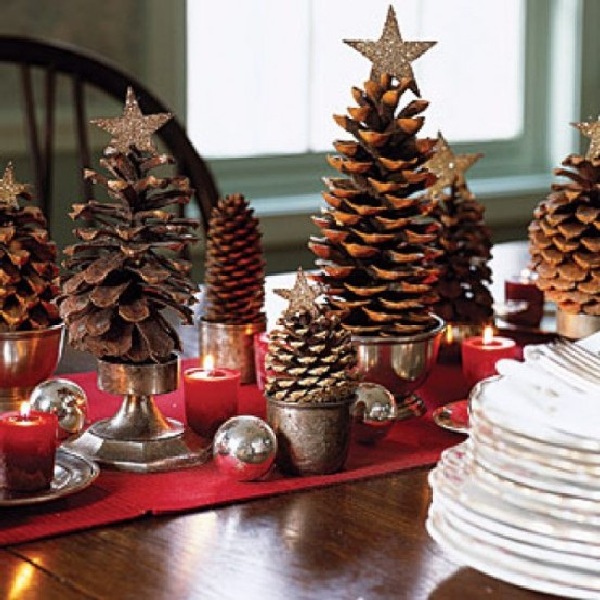 AnExtraordinaryDay.net | Decorating with Pinecones |Pinecone Christmas Trees in Tablescaping | Christmas decorating indeas