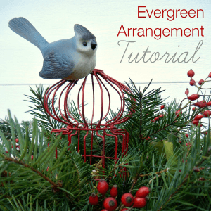Evergreen arrangement tutorial by AnExtraordinaryDay.net