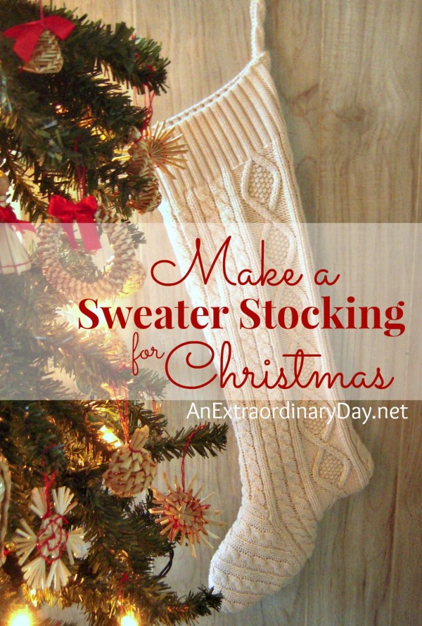 Make a Sweater Stocking for Christmas with this 12 Step Tutorial.