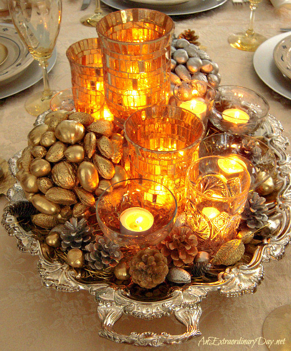 New Year's Party Gold & Silver Centerpiece - AnExtraordinaryDay.net