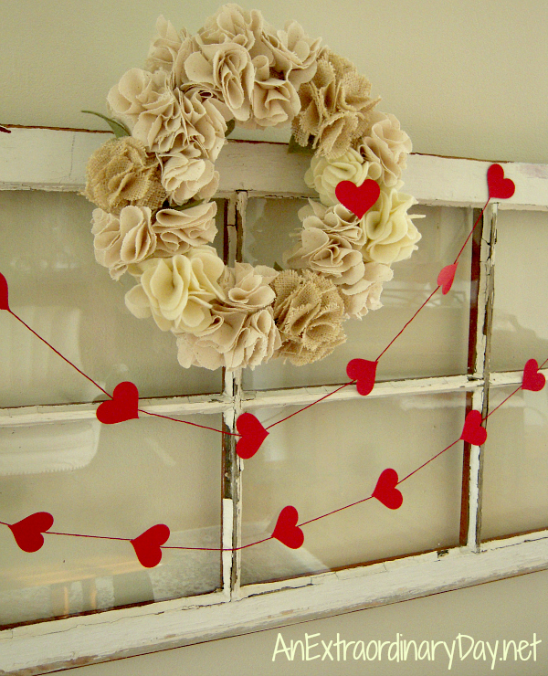 XOXO and Hanging Heart Valentine Garland - Felt Valentines Day Hanging  Decorations | Valentines Day Tree Decorations | Hanging Hearts Decorations  