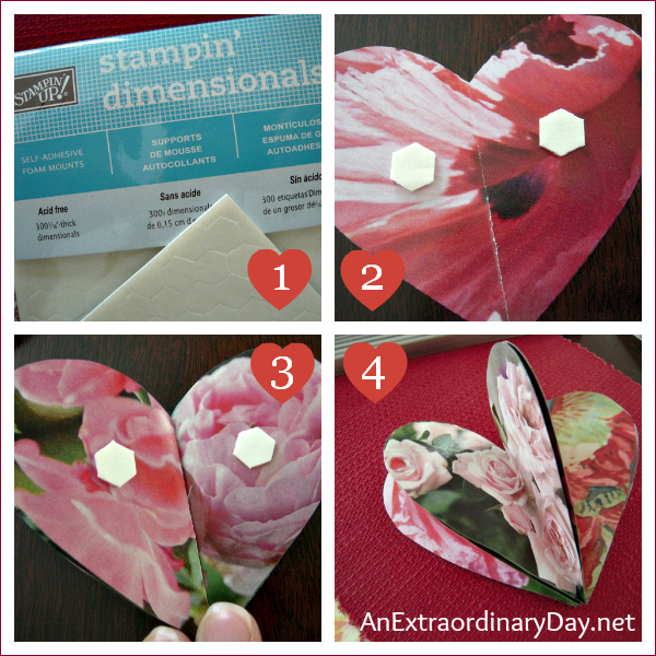Easy Heart Tutorial 3-D from Magazine Paper | AnExtraordinaryDay.net