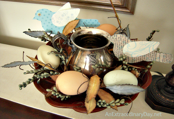 Spring Eggs & Birds Create an Earthy Easter Vignette :: AnExtraordinaryDay.net
