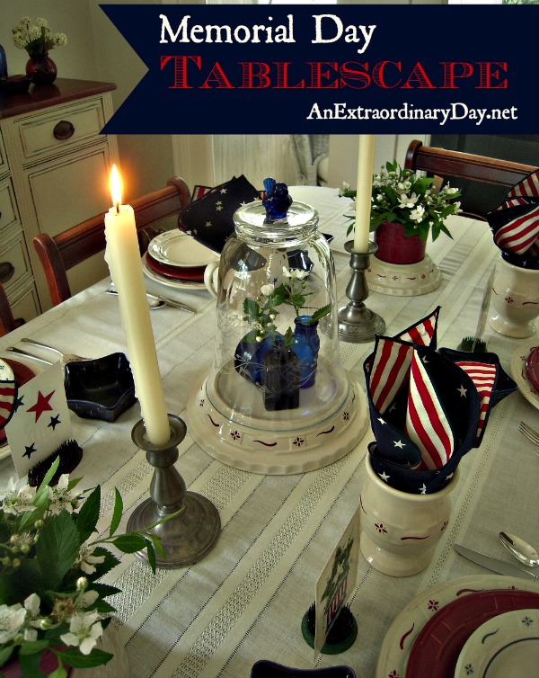Memorial Day Tablescape -- AnExtraordinaryDay.net