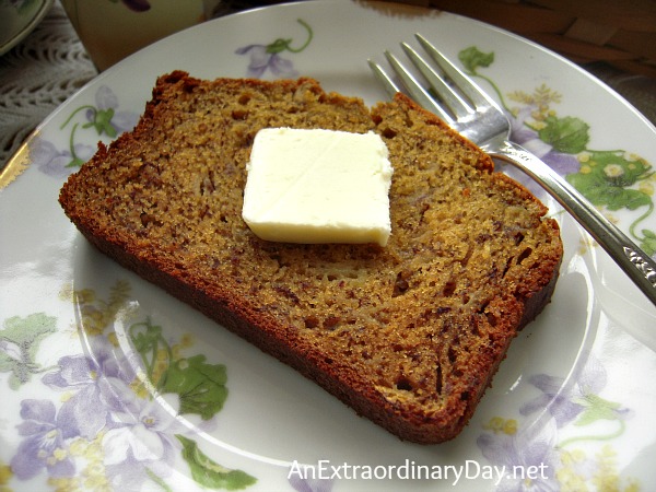 A Slice of the best Banana Bread ever :: AnExtraordinaryDay.net