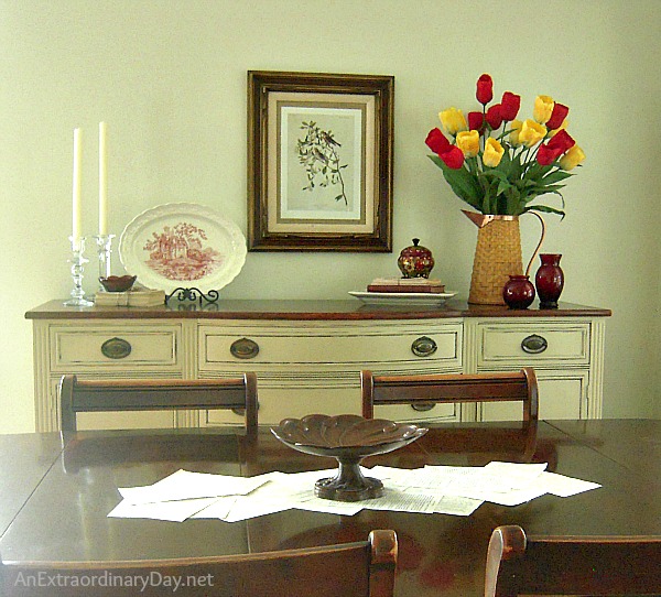 Tulip Time in the Dining Room :: AnExtraordinaryDay.net