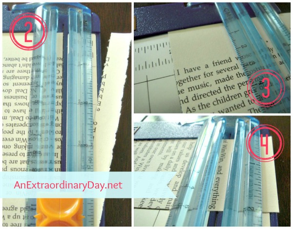 Mason Jar Collars :: Paper Book Pages :: Tutorial :: AnExtraordinaryDay.net