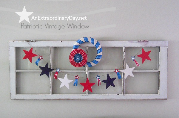Fourth of July Vintage Window :: AnExtraordinaryDay.net
