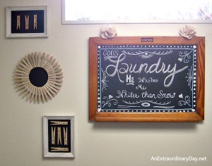 Laundry Room Decor :: Clothespin Art for the Makeover - An ...