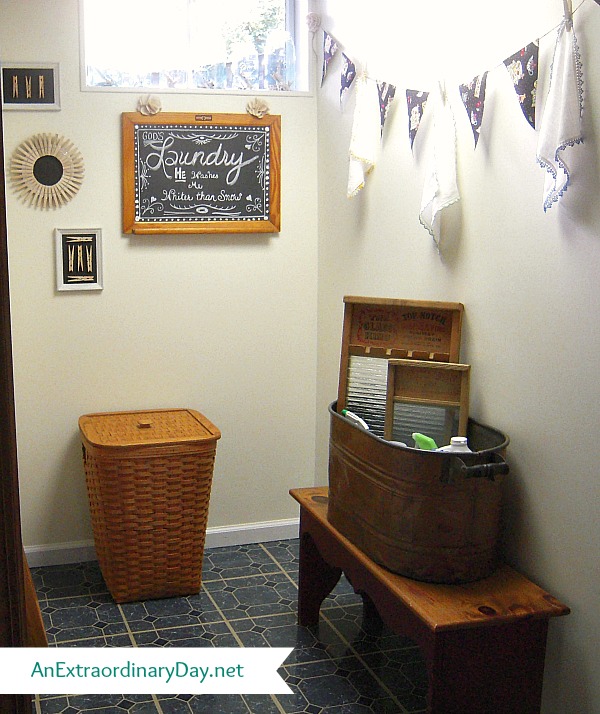 Cottage Style Laundry Room Makeover :: AnExtraordinaryDay.net