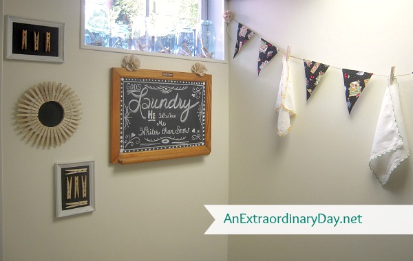 Whimsical Laundry Room Wall Art - #LaundryRoomMakeover - AnExtraordinaryDay.net