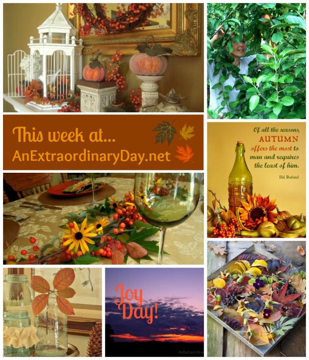 The Week at a Glance - 9/28 :: Autumn Bliss Giveaway :: AnExtraordinaryDay.net
