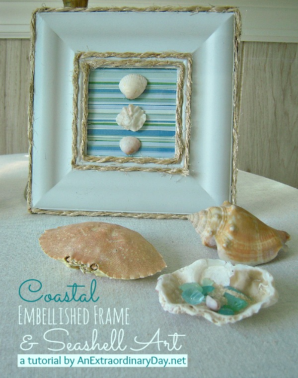 Love the fresh look of coastal decor... but maybe not the price tag? This easy tutorial will give you a simple and low cost way to add coastal flair to your home decor. 