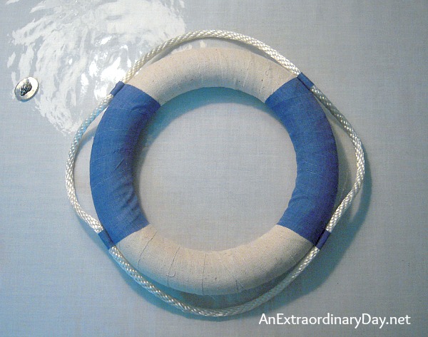 Create an Easy Nautical Life Ring Wreath 