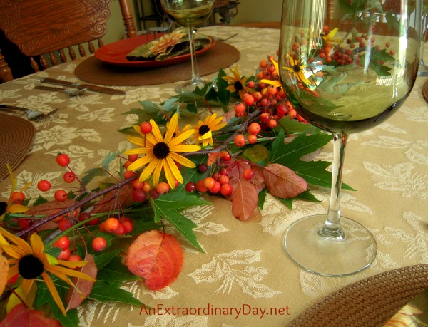 Dollar Store Green Goblets :: Colors of Fall :: AnExtraordinaryDay.net