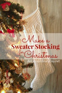 Make a #SweaterStocking for #Christmas #Recycle :: AnExtraordinaryDay.net
