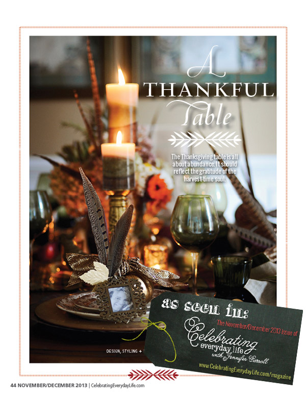 Thankful Table :: Nov/Dec Issue of Celebrating Everyday Life magazine