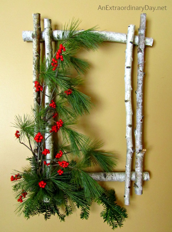 How to Create a Birch Wreath :: 21 Days of Christmas :: AnExtraordinarDay.net