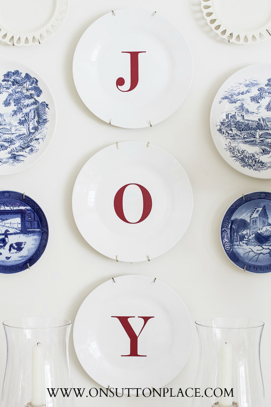 Christmas Joy Plates from On Sutton Place