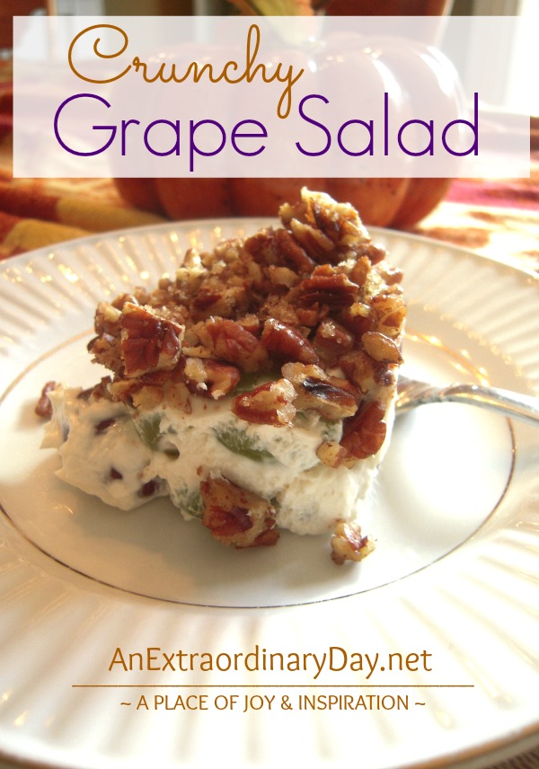 Crunchy Grape Salad Recipe :: AnExtraordinaryDay.net
