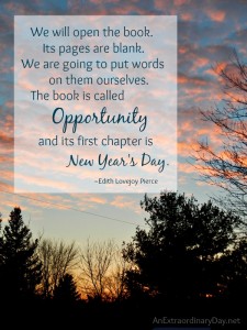 Opportunity....A New Year's Quote ::The Week at a Glance 12/28 :: AnExtraordinaryDay.net