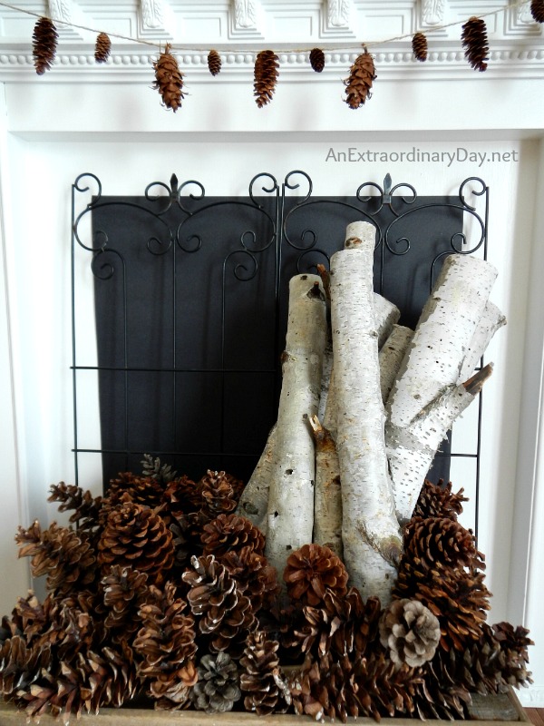 Decorative White Birch Logs For Fireplace