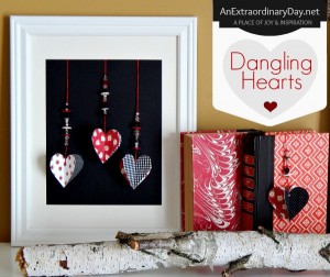 Beaded Dangling Hearts :: Valentine Craft Decor :: Valentine Mantel :: AnExtraordinaryDay.net