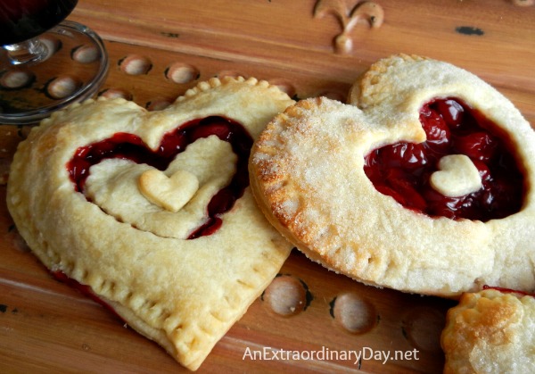 Heart Shaped Valentine's Day Cherry Hand Pies :: AnExtraordinaryDay.net