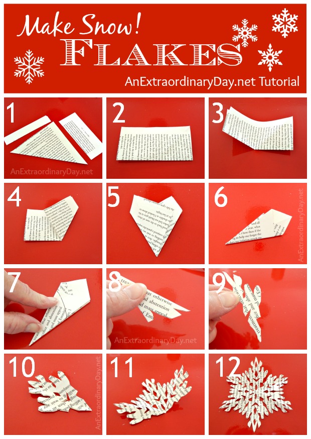 how to make a snowflake step by step out of paper