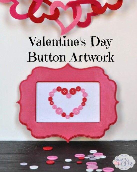 Valentine's Day Button Wall Art from Just Us Four :: A Project Inspire{d} Valentine's Day Feature at AnExtraordinaryDay.net