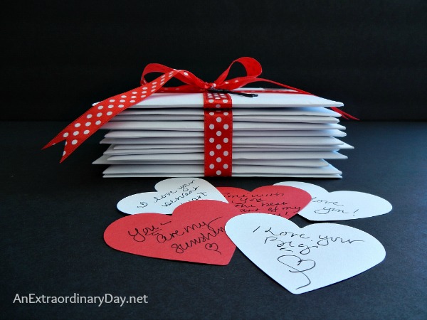 Valentine Love Letter Box :: Box Disguised as a Stack of Letters ::AnExtraordinaryDay.net