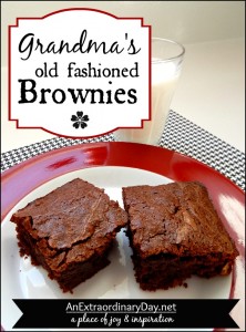Your Grandma's Brownies ~ Simple and Delicious :: AnExtraordinaryDay.net