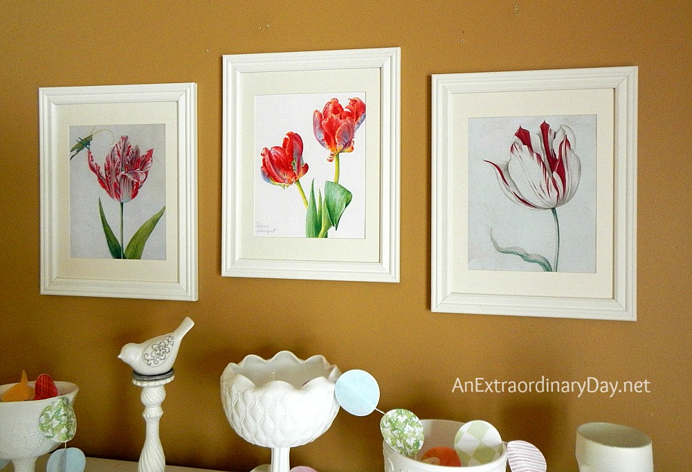 Make Your Own Framed Art :: Dramatic White Mantelscape :: AnExtraordinayDay.net