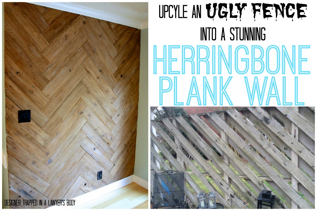 Herringbone Plank Wall by Designer Trapped in a Lawyer's Body a Project Inspired feature at AnExtraordinaryDay.net