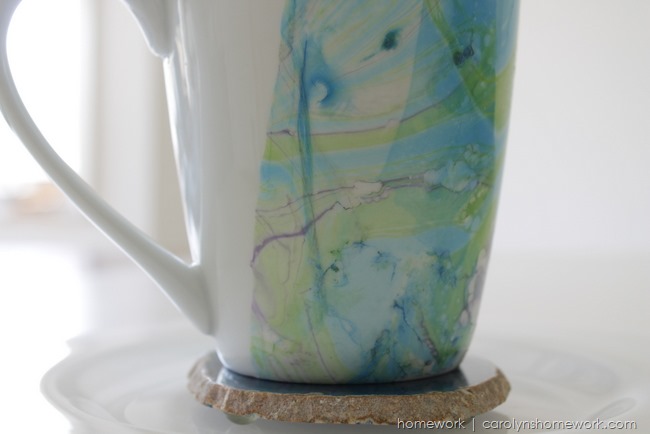 Marbled Cup Tutorial by Carolyn's Homework featured at Project Inspired on AnExtraordinaryDay.net