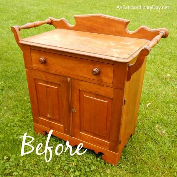 Antique Washstand with a FolkArt Home Decor Chalk Paint Makeover - An  Extraordinary Day