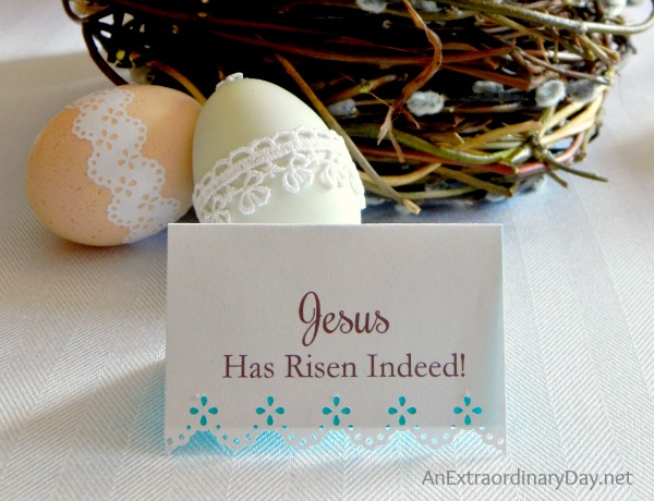 Easter Place Card | Birds Nest Themed Easter Table | AnExtraordinaryDay.net