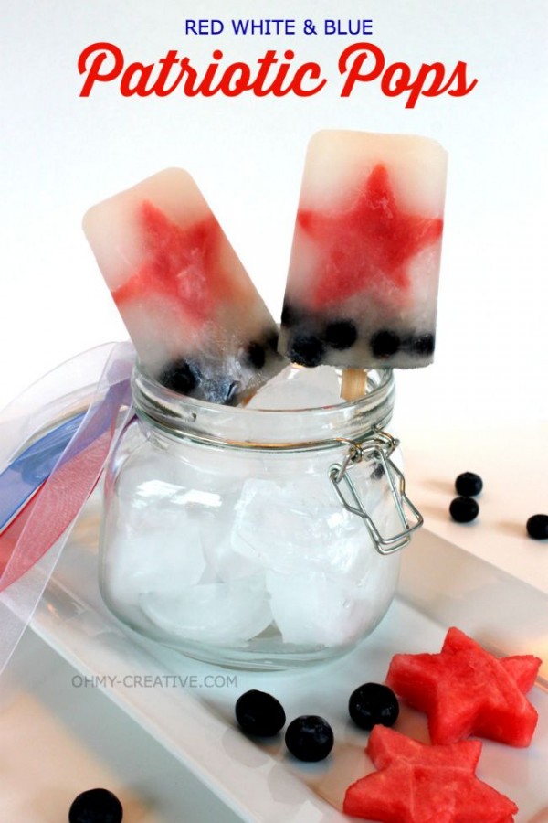 Easy to Make Red White & Blue Patriotic Pops by OhMy Creative a Project Inspired feature at AnExtraordinaryDay.net