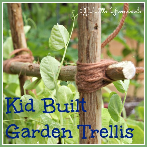 Kid Created Garden Trellis by 3 Little Greenwoods
