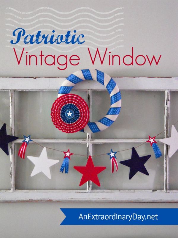 Red, White, and Blue Vintage Window :: AnExtraordinaryDay.net